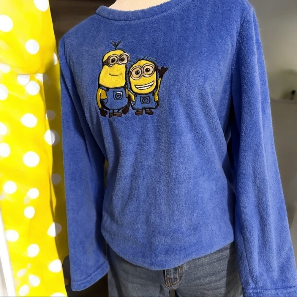 Minions Blue women Long Sleeve Shirt - Picture 2 of 3